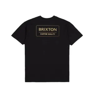 Brixton Palmer Proper T-Shirt Black / Straw / Dark Earth