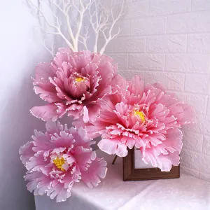 Bulk Extra Size Peony Yarns Flower Head Giant Flowers Photo Mall Prop Wholesale