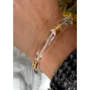 Clear Oval Acrylic Bracelet