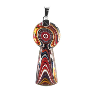 Corvette Fordite Sterling Silver Pendant I Jan Leslie