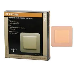 Optifoam Adhesive Foam Dressing 4" x 4"