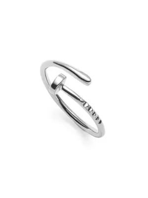 Silver Plated Screw Wrap Ring