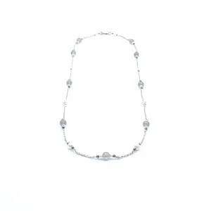 The Nine Grey Moonstone Necklace in Sterling Silver