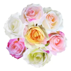 Wholesale Silk Rose Blooms Flower Heads 100 Bulk Fake Flowers